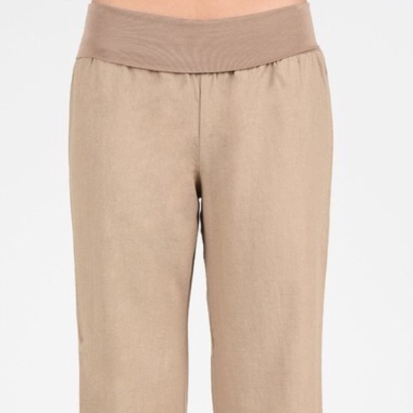 🆕 Bali Light Mocha Linen Pants - Picture 2 of 3